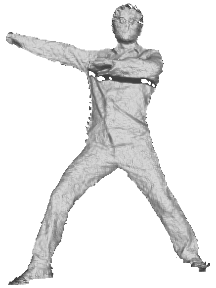 Learning-based objective evaluation of 3D human open meshes